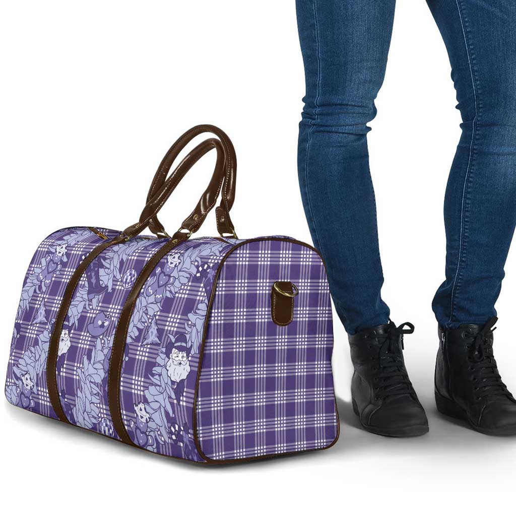 Purple Palaka Hawaii Cowboy Christmas Travel Bag Paniolo Mix Maile Lei - Polynesian Pride