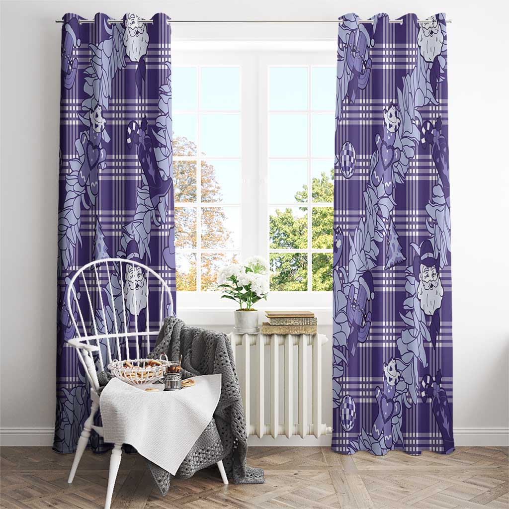 Purple Palaka Hawaii Cowboy Christmas Window Curtain Paniolo Mix Maile Lei - Polynesian Pride