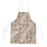 Khaki Palaka Hawaii Cowboy Christmas Apron Paniolo Mix Maile Lei - Polynesian Pride