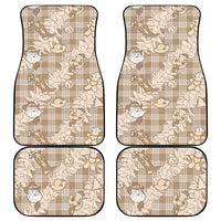 Khaki Palaka Hawaii Cowboy Christmas Car Mats Paniolo Mix Maile Lei - Polynesian Pride