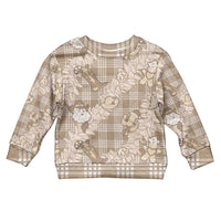 Khaki Palaka Hawaii Cowboy Christmas Kid Ugly Christmas Sweater Paniolo Mix Maile Lei - Polynesian Pride