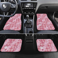 Pink Palaka Hawaii Cowboy Christmas Car Mats Paniolo Mix Maile Lei - Polynesian Pride