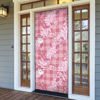 Pink Palaka Hawaii Cowboy Christmas Door Cover Paniolo Mix Maile Lei - Polynesian Pride