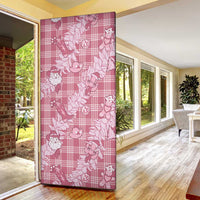 Pink Palaka Hawaii Cowboy Christmas Door Cover Paniolo Mix Maile Lei - Polynesian Pride
