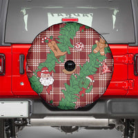 Red Palaka Hawaii Cowboy Christmas Spare Tire Cover Paniolo Mix Maile Lei - Polynesian Pride
