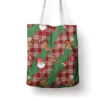 Red Palaka Hawaii Cowboy Christmas Tote Bag Paniolo Mix Maile Lei - Polynesian Pride