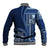 Samoa Siapo Motif Baseball Jacket Classic Style - Bue Ver LT7 - Polynesian Pride