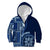 Samoa Siapo Motif Kid Hoodie Classic Style - Bue Ver LT7 Zip Hoodie Blue - Polynesian Pride