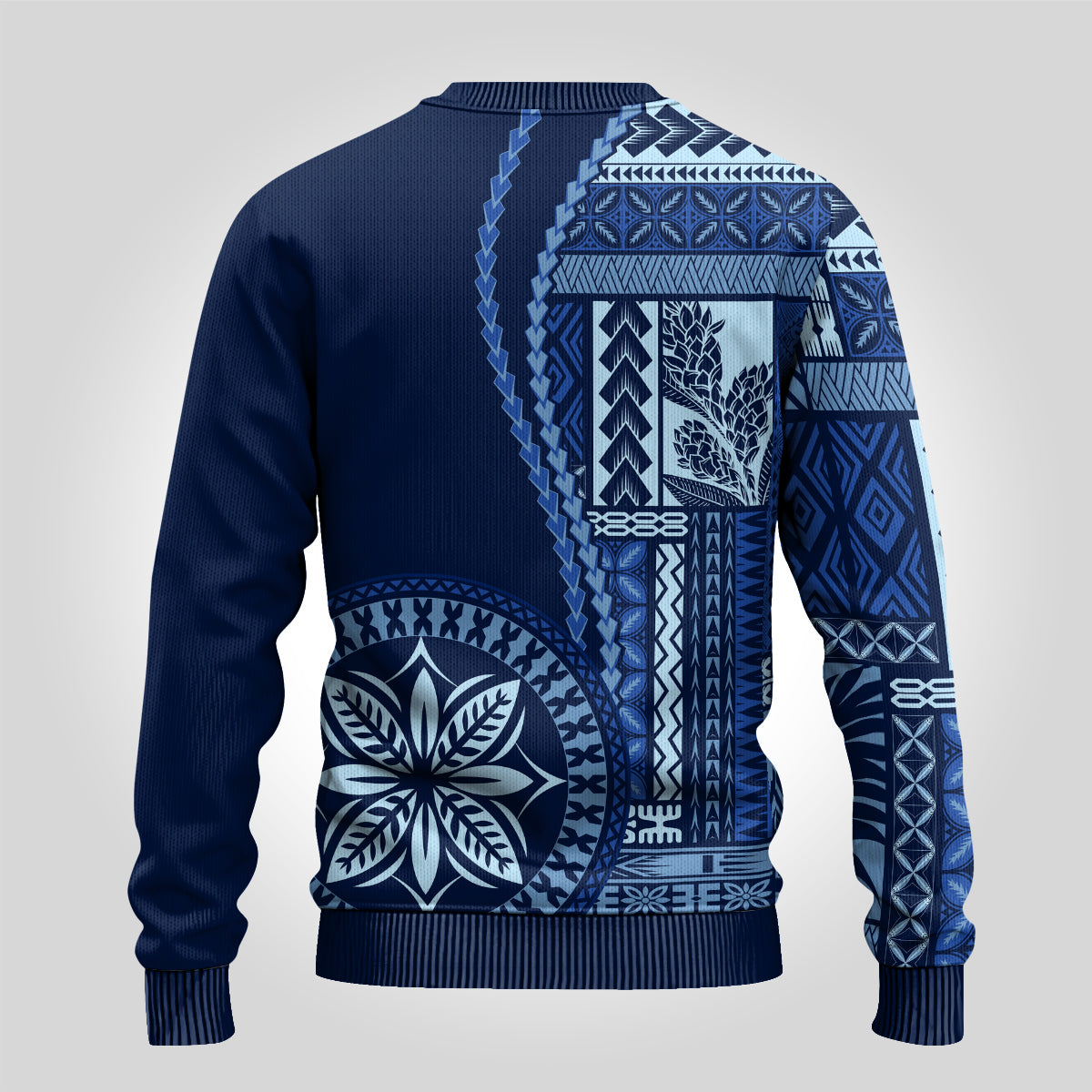 Samoa Siapo Motif Ugly Christmas Sweater Classic Style - Bue Ver LT7 - Polynesian Pride