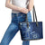 Samoa Siapo Motif Leather Tote Bag Classic Style - Bue Ver LT7 - Polynesian Pride