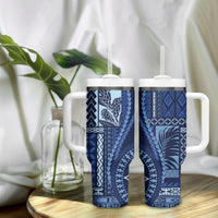 Samoa Siapo Motif Tumbler With Handle Classic Style - Blue Ver
