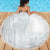 Samoa White Sunday Beach Blanket Classic Siapo Style LT7 - Polynesian Pride