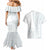 Samoa White Sunday Couples Matching Mermaid Dress and Hawaiian Shirt Classic Siapo Style LT7 - Polynesian Pride