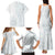 Samoa White Sunday Family Matching Tank Maxi Dress and Hawaiian Shirt Classic Siapo Style LT7 - Polynesian Pride