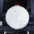 Samoa White Sunday Spare Tire Cover Classic Siapo Style LT7 White - Polynesian Pride