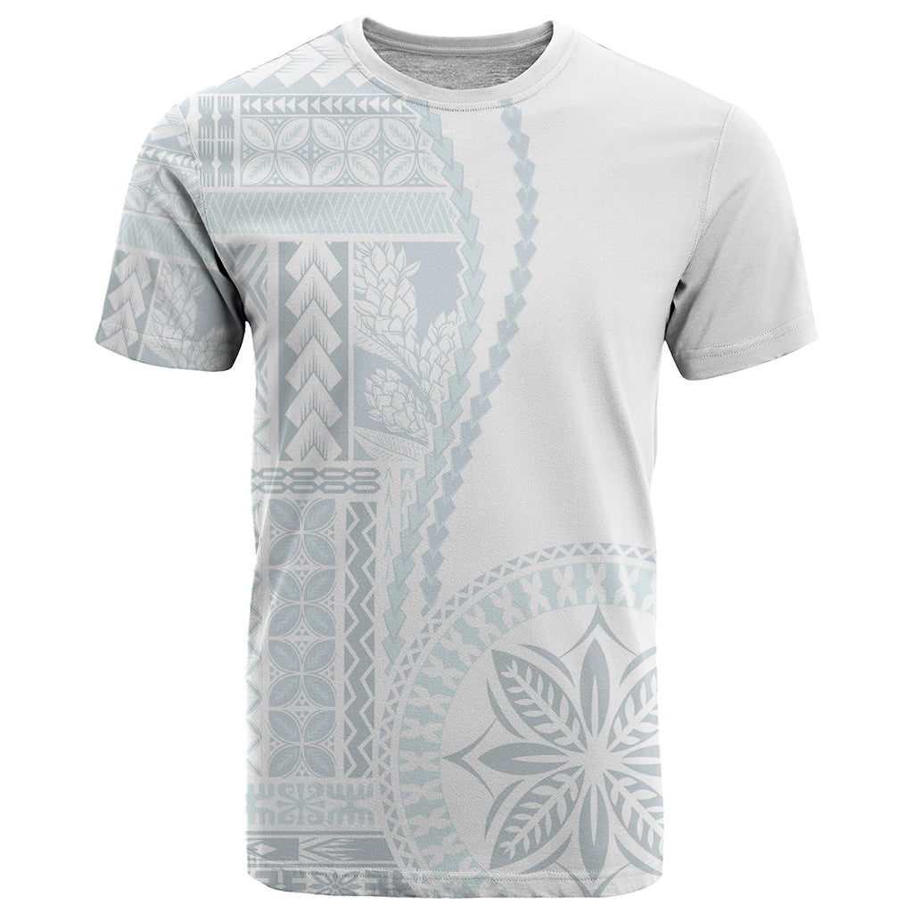 Samoa White Sunday T Shirt Classic Siapo Style LT7 White - Polynesian Pride