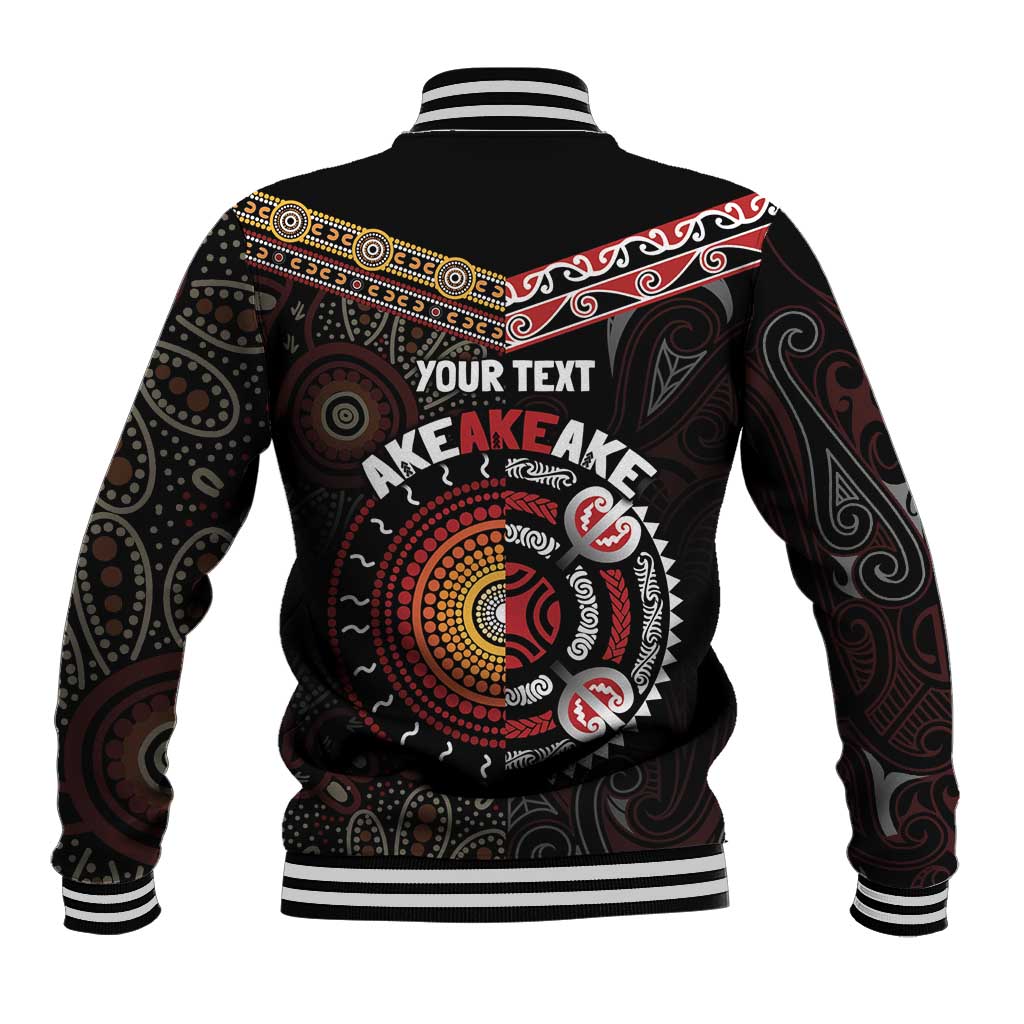 Aotearoa and Australia Indigenous Baseball Jacket Stand Together For Te Tiriti LT7 - Polynesian Pride