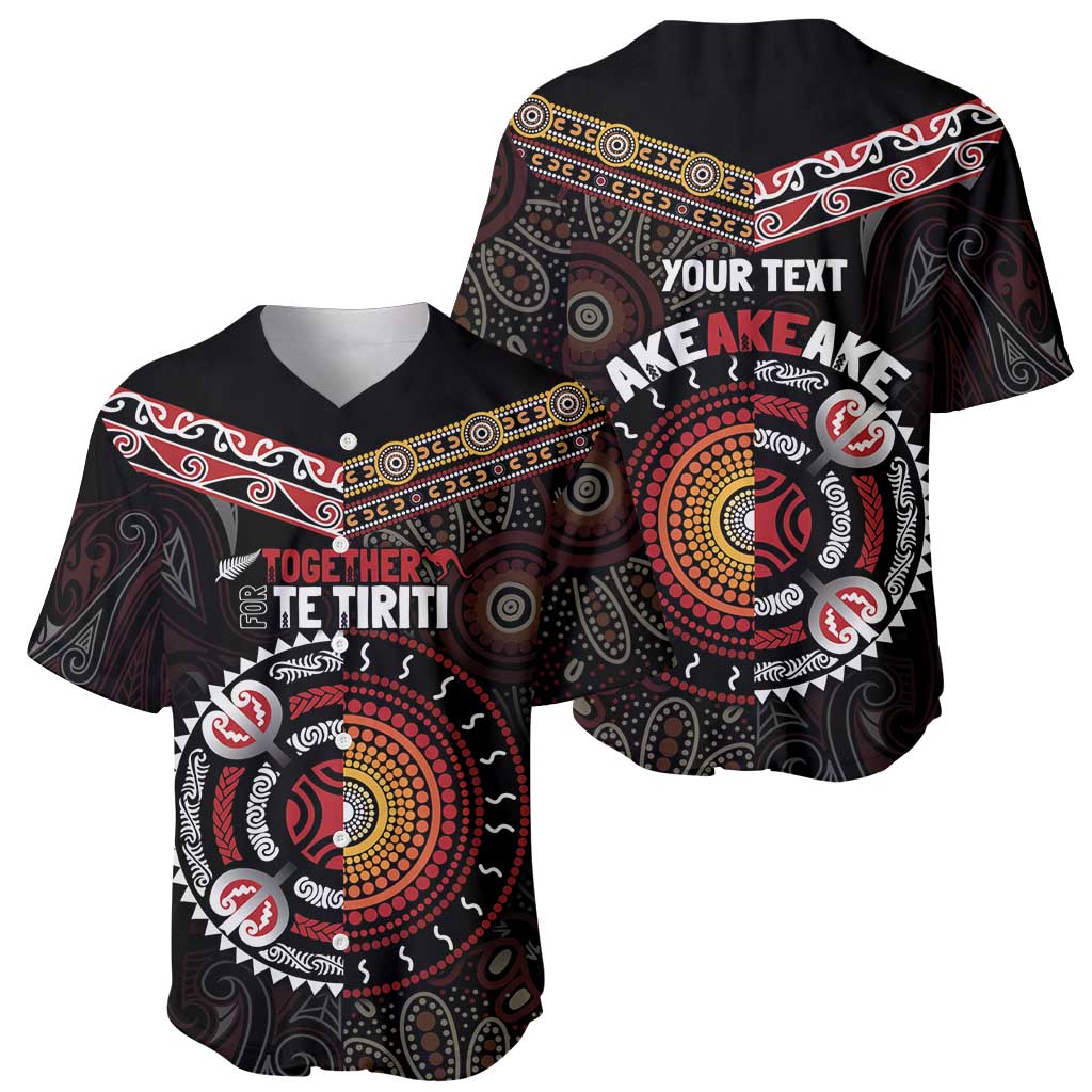 Aotearoa and Australia Indigenous Baseball Jersey Stand Together For Te Tiriti LT7 - Polynesian Pride