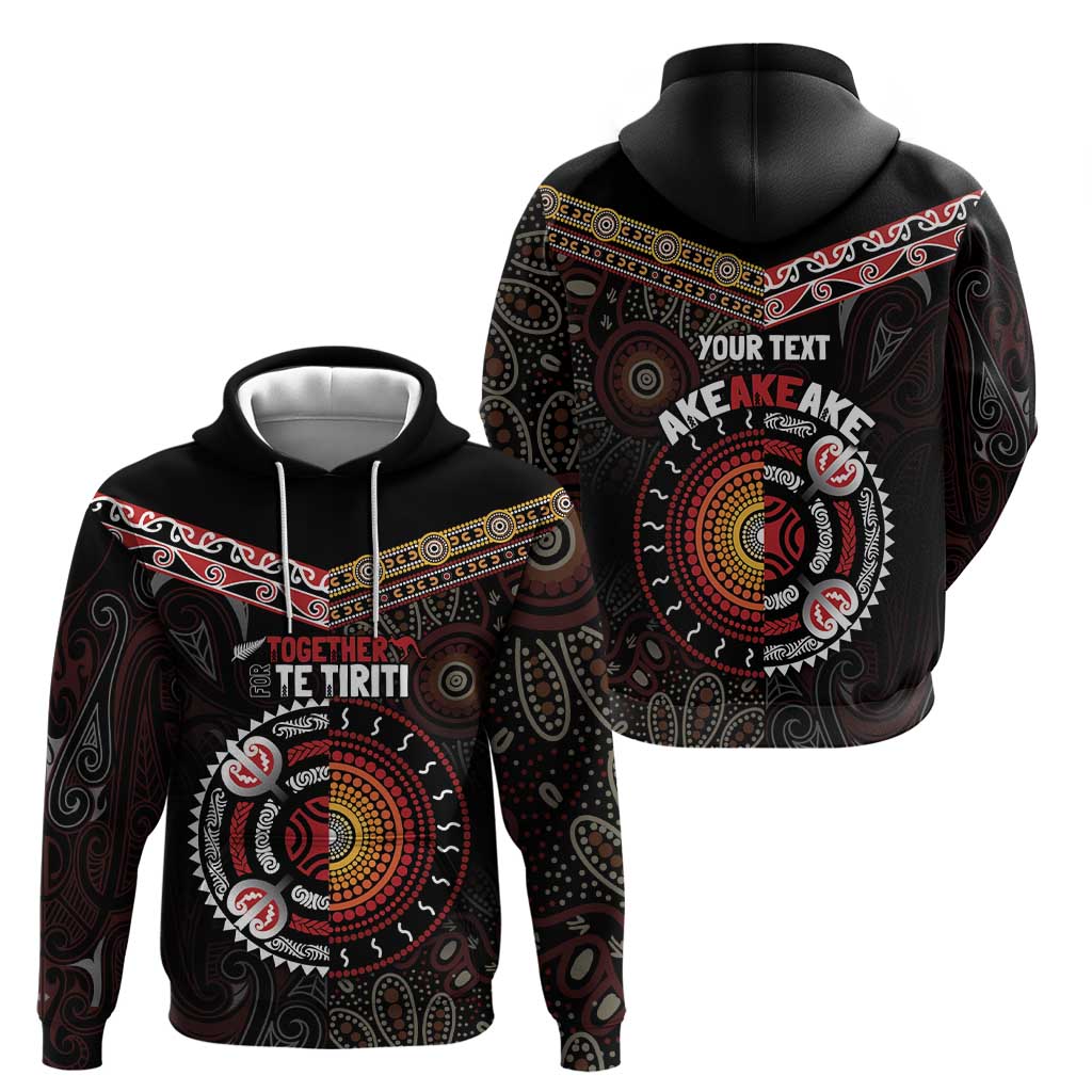 Aotearoa and Australia Indigenous Zip Hoodie Stand Together For Te Tiriti