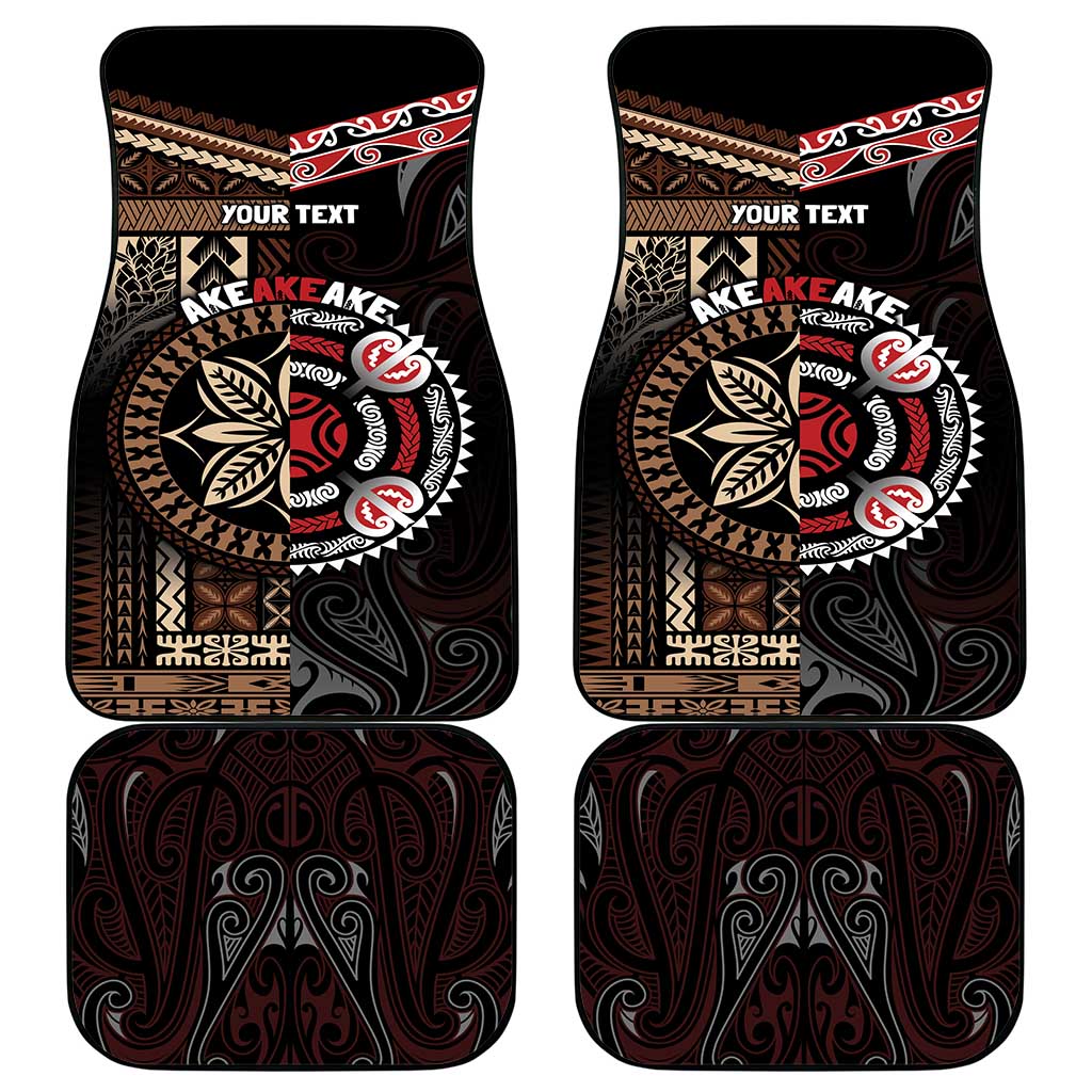 Aotearoa and Samoa Together For Te Tiriti Car Mats Kowhaiwhai Mix Siapo