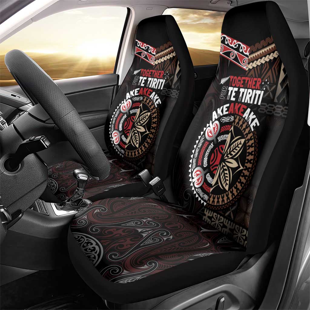 Aotearoa and Samoa Together For Te Tiriti Car Seat Cover Kowhaiwhai Mix Siapo