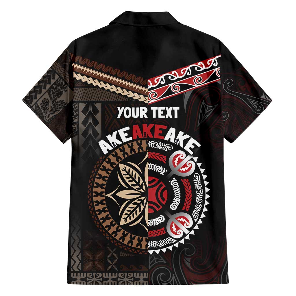 Aotearoa and Samoa Together For Te Tiriti Family Matching Long Sleeve Bodycon Dress and Hawaiian Shirt Kowhaiwhai Mix Siapo