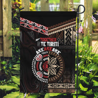 Aotearoa and Samoa Together For Te Tiriti Garden Flag Kowhaiwhai Mix Siapo