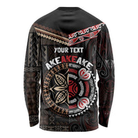 Aotearoa and Samoa Together For Te Tiriti Long Sleeve Shirt Kowhaiwhai Mix Siapo LT7 - Polynesian Pride