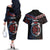 Aotearoa and Samoa Together For Te Tiriti Couples Matching Off The Shoulder Long Sleeve Dress and Hawaiian Shirt Kowhaiwhai Mix Siapo - Flag Color