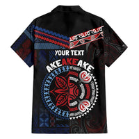 Aotearoa and Samoa Together For Te Tiriti Family Matching Short Sleeve Bodycon Dress and Hawaiian Shirt Kowhaiwhai Mix Siapo - Flag Color