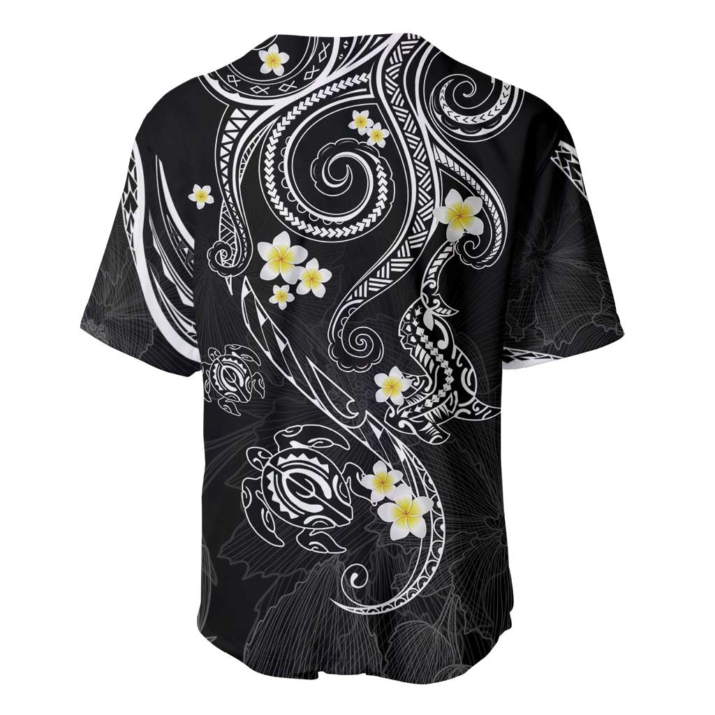 Polynesia Tribal Baseball Jersey Tentacles Plumeria LT7 - Polynesian Pride