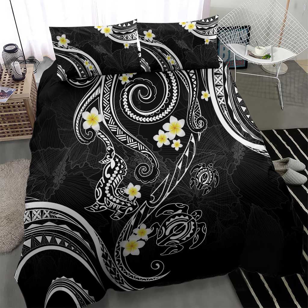 Polynesia Tribal Bedding Set Tentacles Plumeria