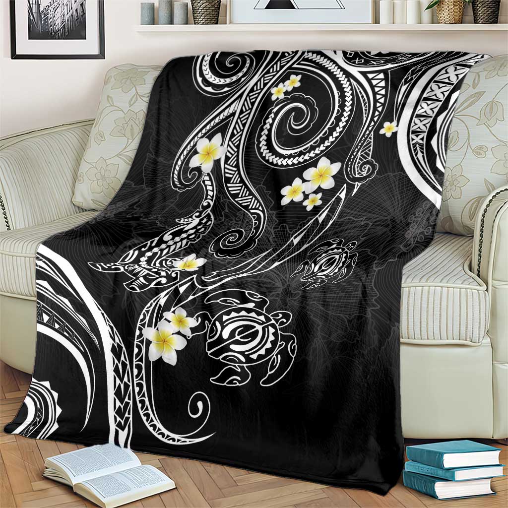 Polynesia Tribal Blanket Tentacles Plumeria