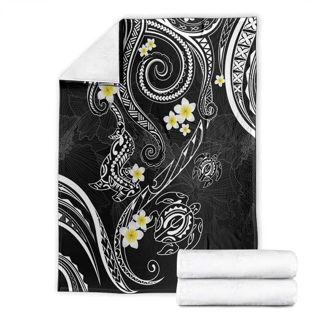 Polynesia Tribal Blanket Tentacles Plumeria