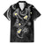 Polynesia Tribal Family Matching Short Sleeve Bodycon Dress and Hawaiian Shirt Tentacles Plumeria