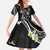 Polynesia Tribal Family Matching Summer Maxi Dress and Hawaiian Shirt Tentacles Plumeria