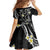 Polynesia Tribal Family Matching Summer Maxi Dress and Hawaiian Shirt Tentacles Plumeria