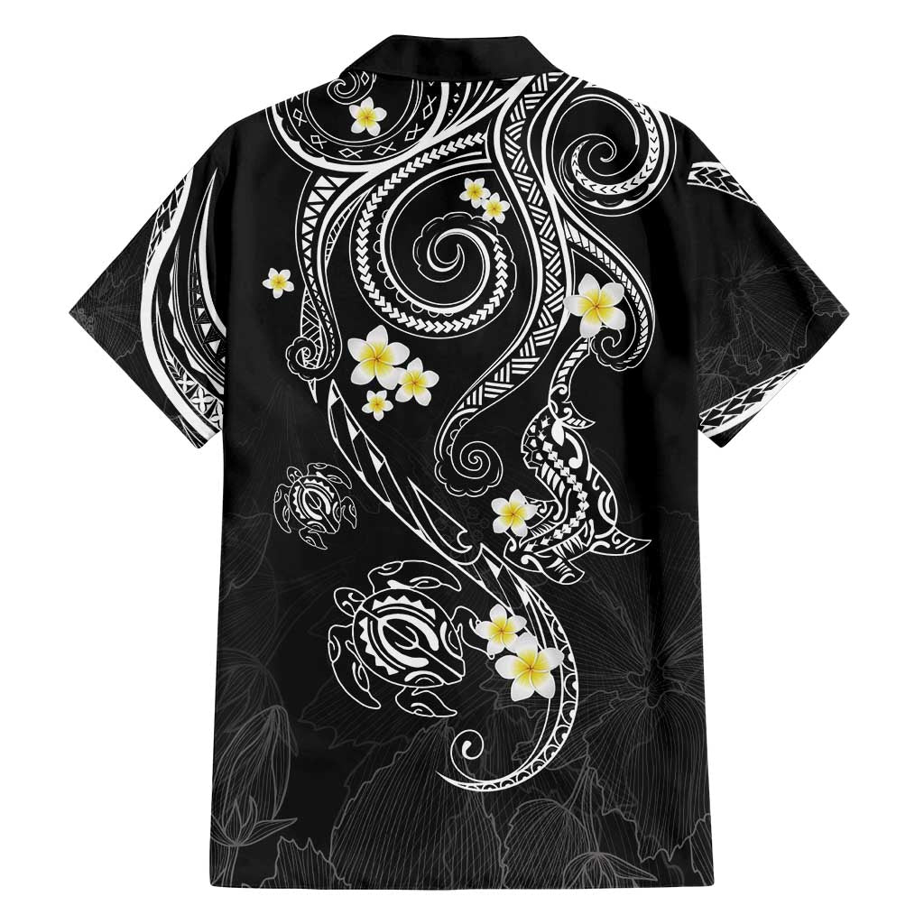 Polynesia Tribal Family Matching Summer Maxi Dress and Hawaiian Shirt Tentacles Plumeria