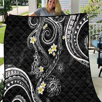 Polynesia Tribal Quilt Tentacles Plumeria LT7 Black - Polynesian Pride