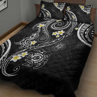 Polynesia Tribal Quilt Bed Set Tentacles Plumeria