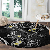 Polynesia Tribal Round Carpet Tentacles Plumeria LT7 - Polynesian Pride