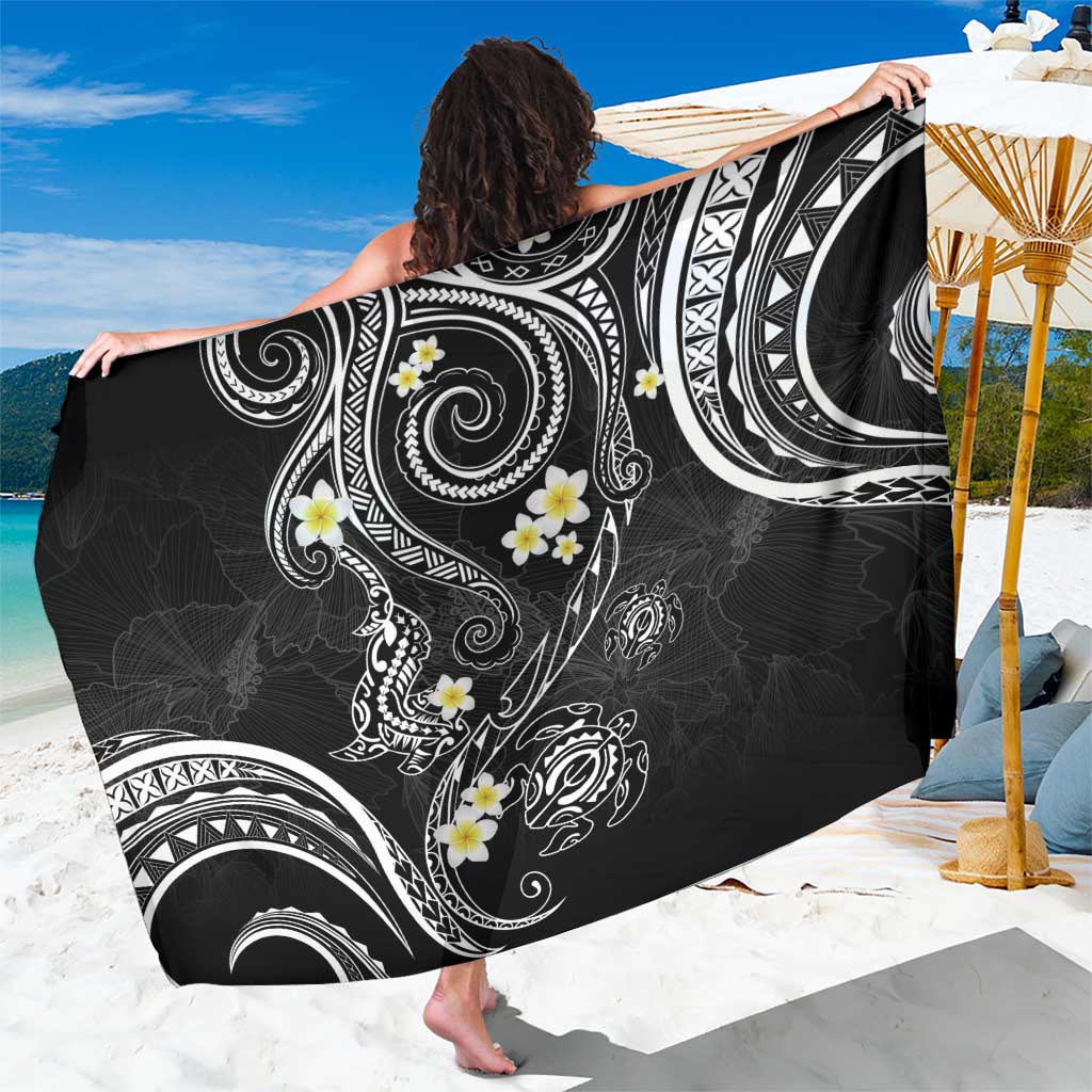 Polynesia Tribal Sarong Tentacles Plumeria LT7 One Size 44 x 66 inches Black - Polynesian Pride
