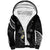Polynesia Tribal Sherpa Hoodie Tentacles Plumeria