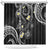 Polynesia Tribal Shower Curtain Tentacles Plumeria