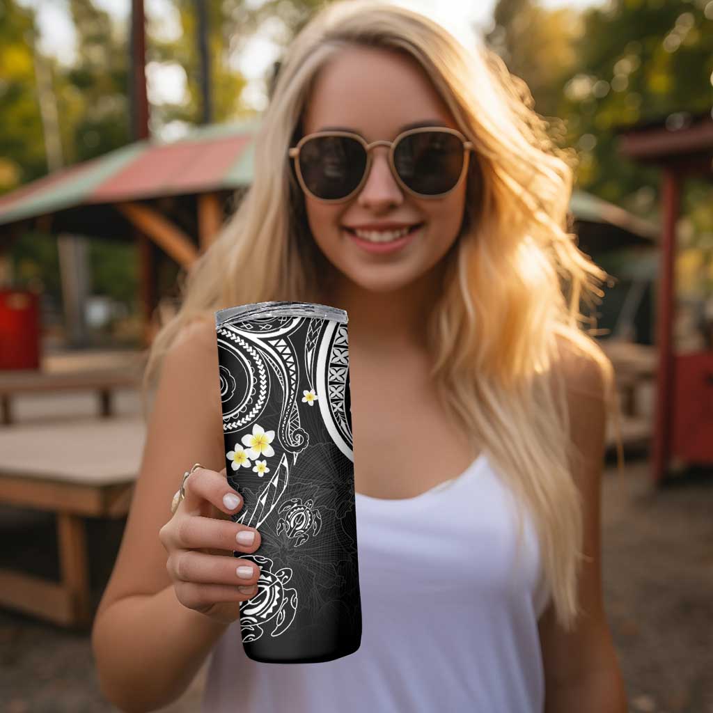 Polynesia Tribal Skinny Tumbler Tentacles Plumeria