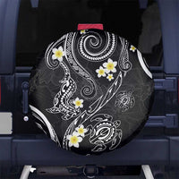 Polynesia Tribal Spare Tire Cover Tentacles Plumeria