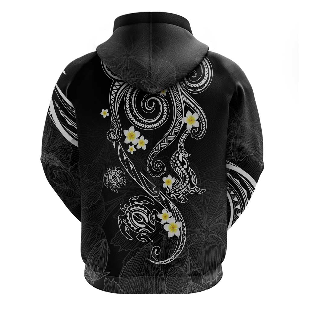 Polynesia Tribal Zip Hoodie Tentacles Plumeria LT7 - Polynesian Pride