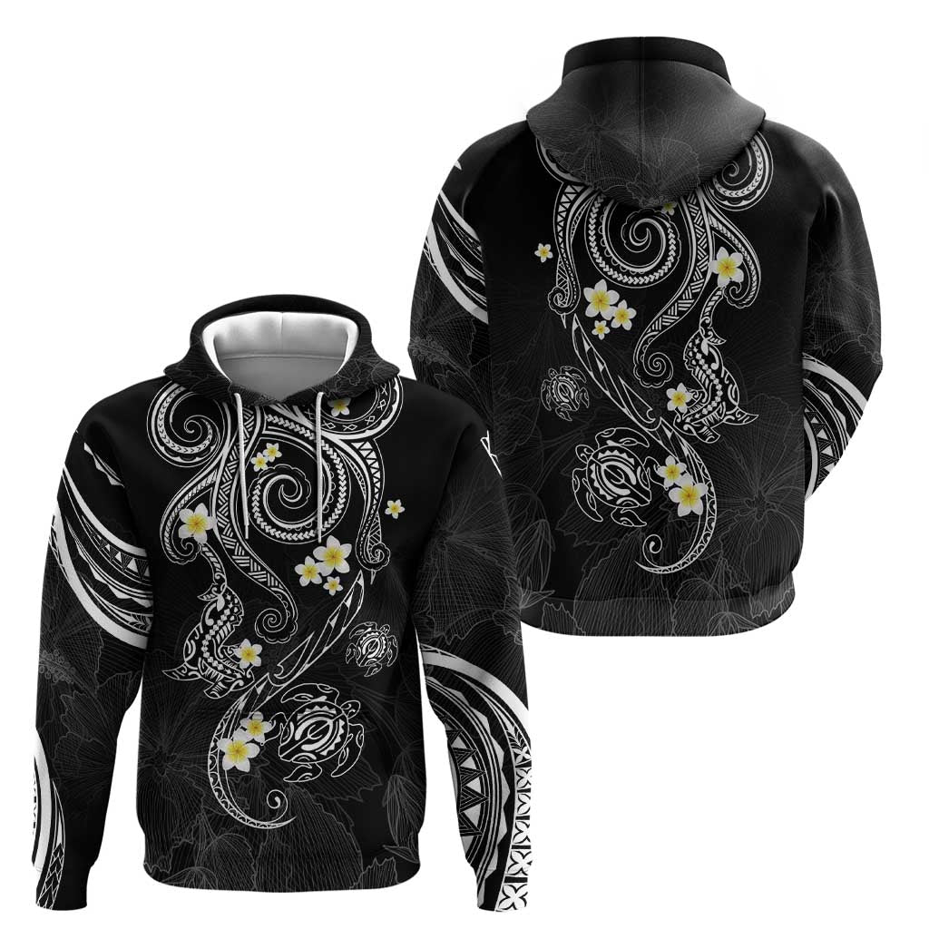 Polynesia Tribal Zip Hoodie Tentacles Plumeria LT7 - Polynesian Pride