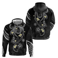Polynesia Tribal Zip Hoodie Tentacles Plumeria LT7 - Polynesian Pride