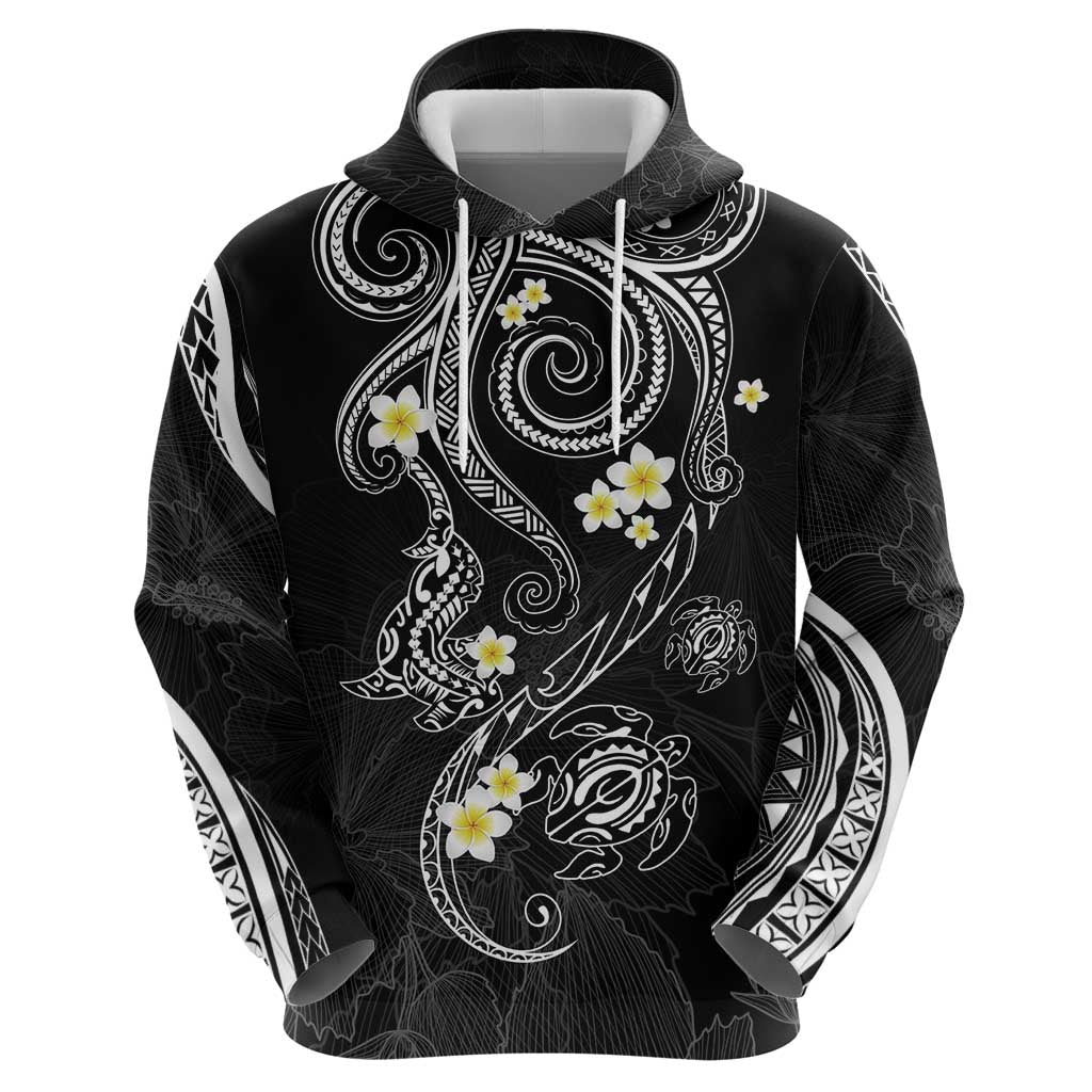 Polynesia Tribal Zip Hoodie Tentacles Plumeria LT7 - Polynesian Pride